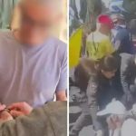 המפגין שנעצר בחשד שהטריד מינית לוחמת מג"ב. צילום: דוברות המשטרה